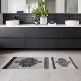Mijölnir Juego de alfombras de baño Gris (2 piezas)